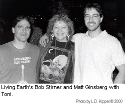 Living Earth's Bob Stirner and Matt Ginsberg with Toni
