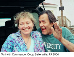 Toni with Commander Cody, Sellersville, PA 2004