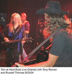 Toni at Hard Rock Live Orlando with Tony Roman and Russell Thomas 9/25/04