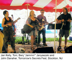 Jan Kelly, Toni, Benj "Jammin" Janysezki and John Danaher, Tomorrow's Secrets Fest, Stockton, NJ